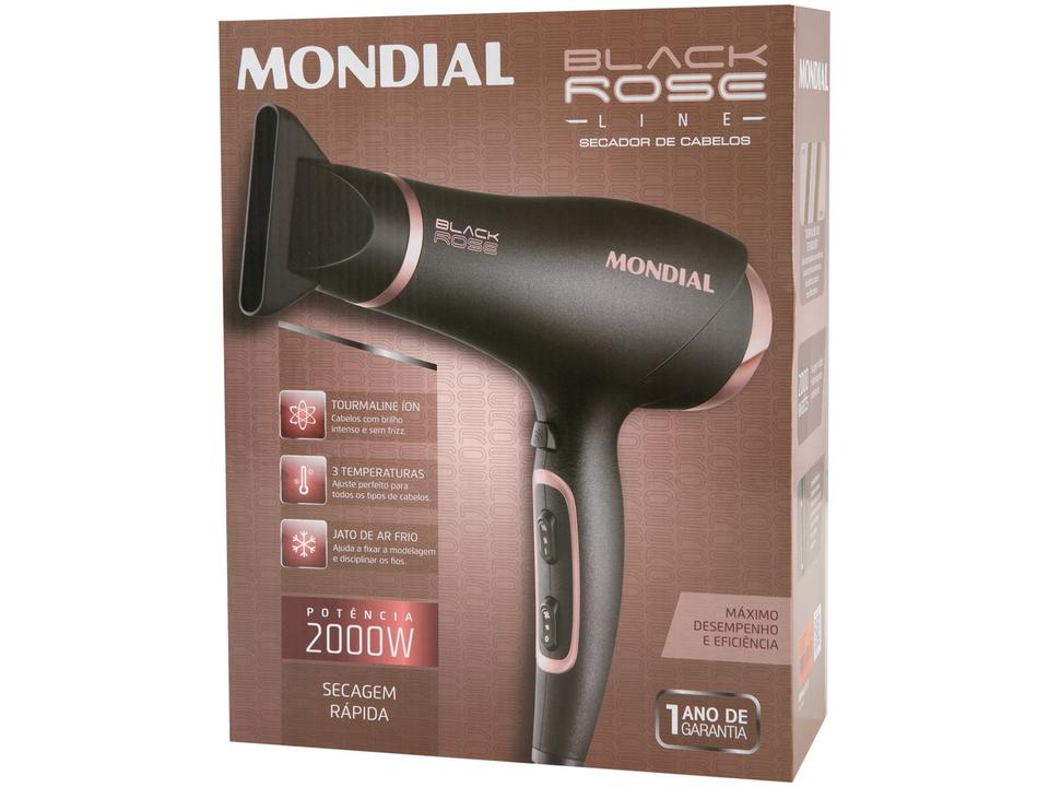 Secador de Cabelo Mondial Black Rose SC-37 - 16