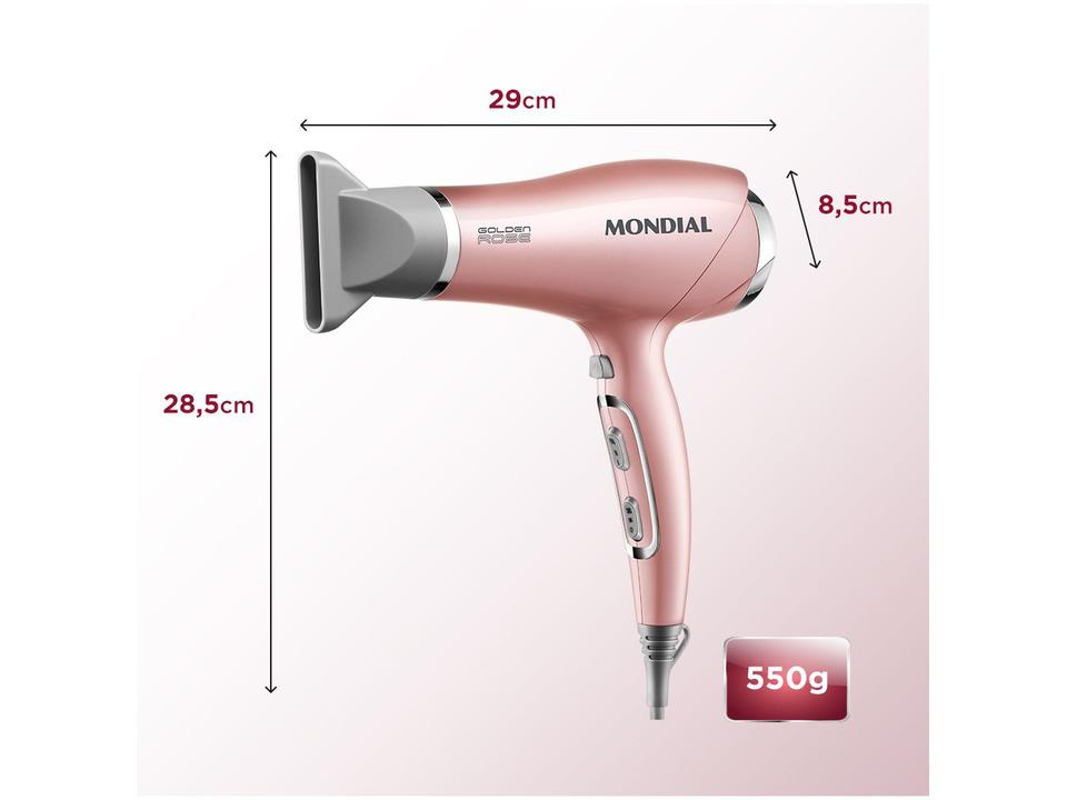 Secador de Cabelo Mondial Golden Rose SC-32 - Tourmaline 2000W 2 Velocidades - 110 V - 7