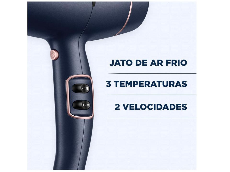 Secador de Cabelo Mondial Infrared Rosé e Azul - 9