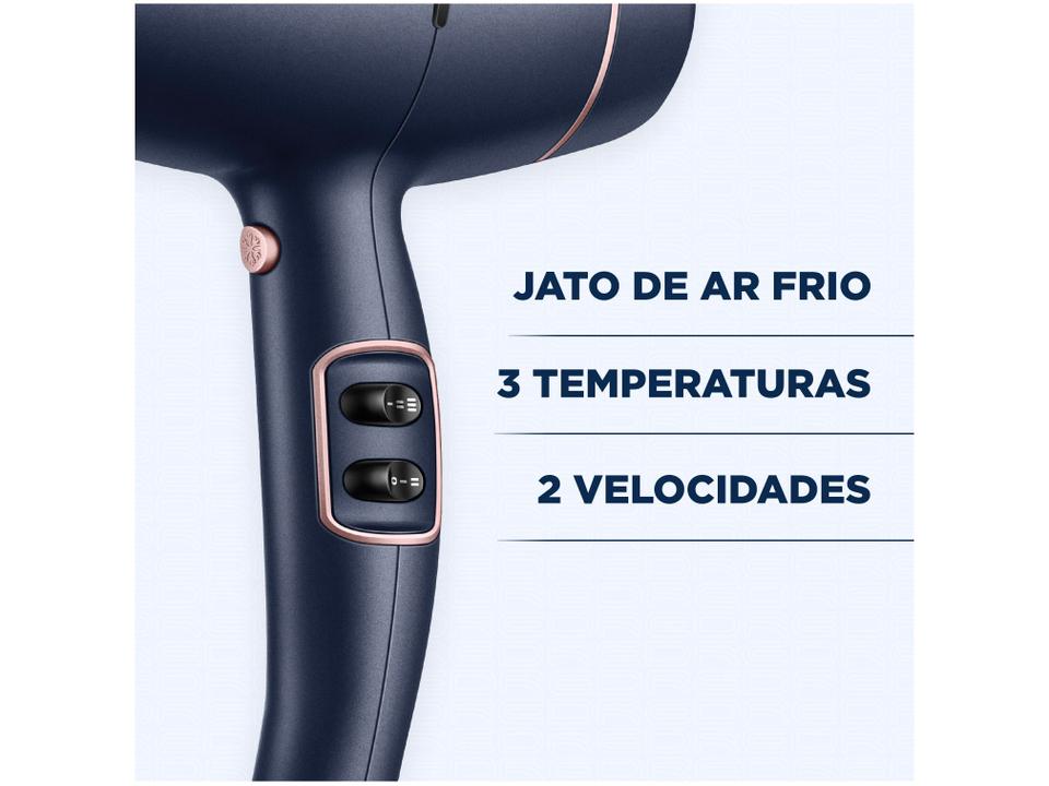 Secador de Cabelo Mondial Infrared Rosé e Azul 2000W 2 Velocidades SCP-01-IR - 7