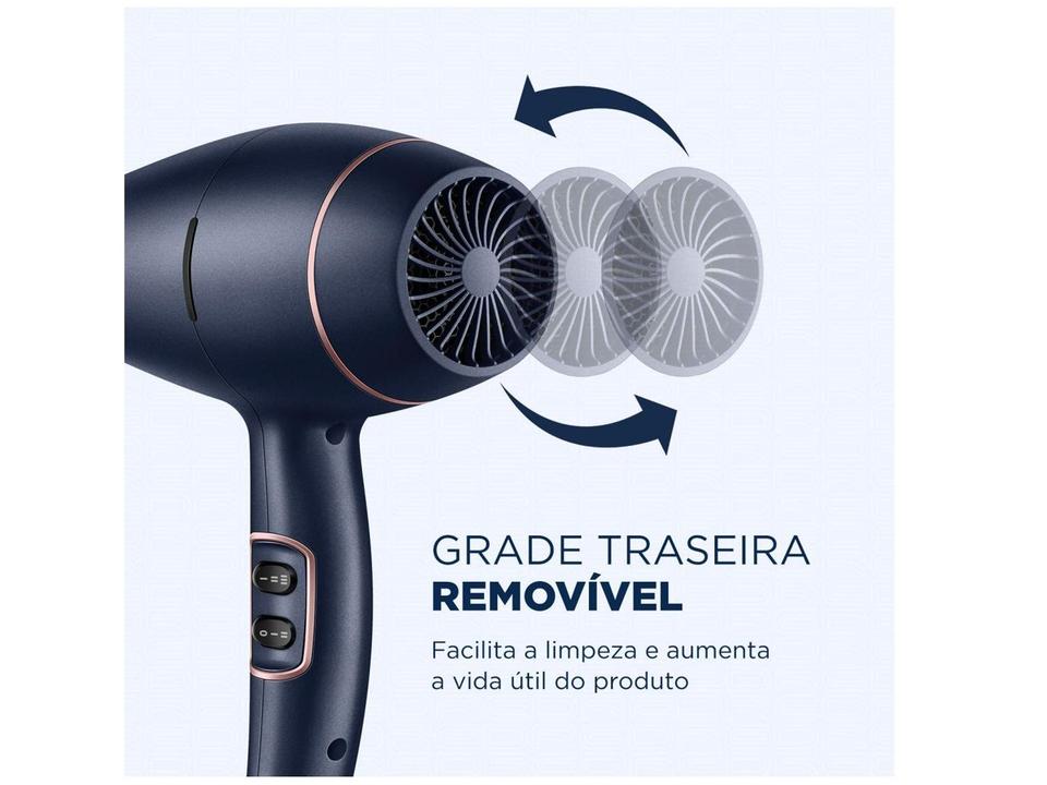 Secador de Cabelo Mondial Infrared Rosé e Azul - 7