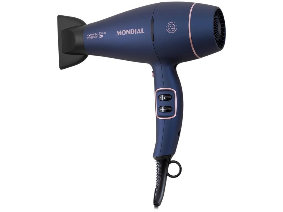 Secador de Cabelo Mondial Infrared Rosé e Azul - 12