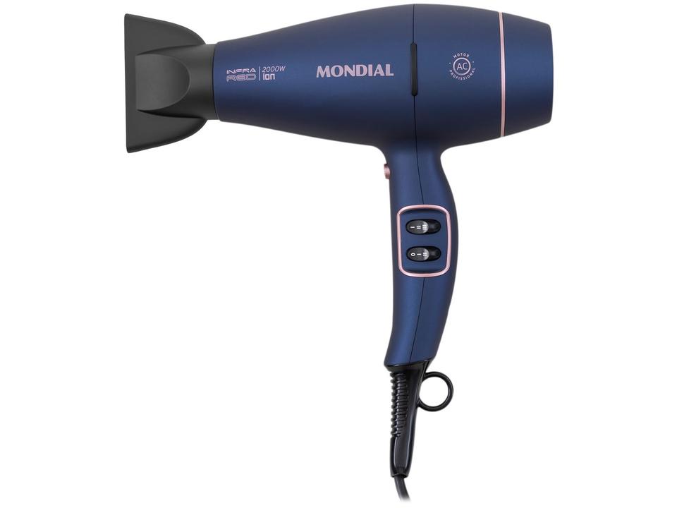 Secador de Cabelo Mondial Infrared Rosé e Azul - 11