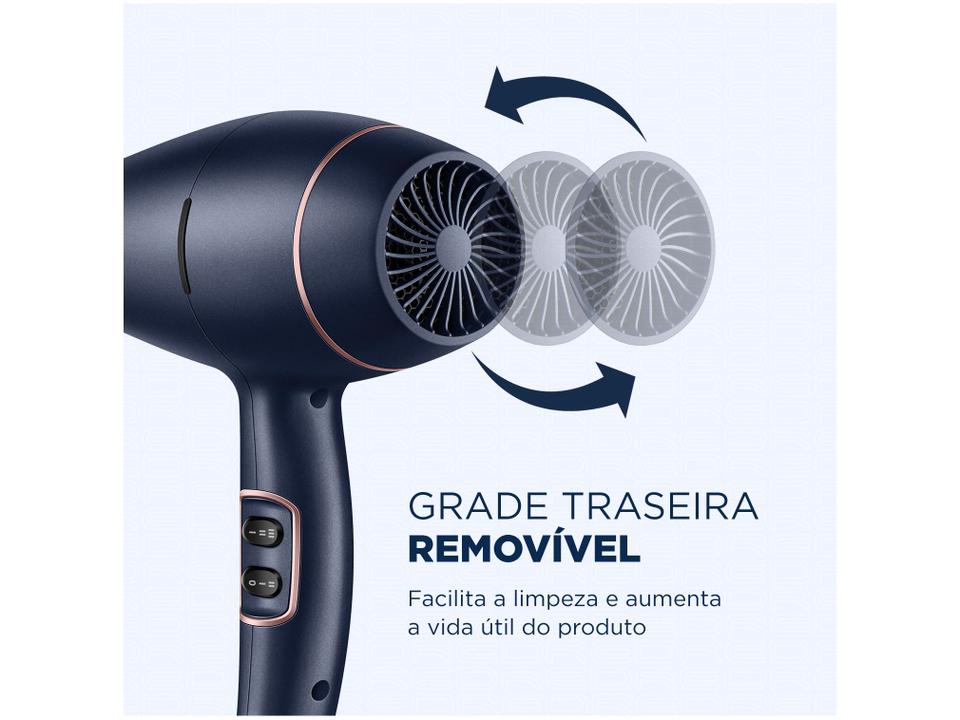 Secador de Cabelo Mondial Infrared Rosé e Azul 2000W 2 Velocidades SCP-01-IR - 5