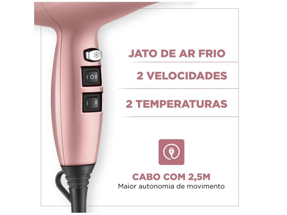 Secador de Cabelo Mondial Juliette Golden Rose - 7