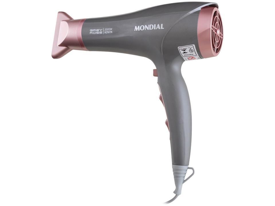 Secador de Cabelo Mondial Keratin Grafite e Rosé - 10
