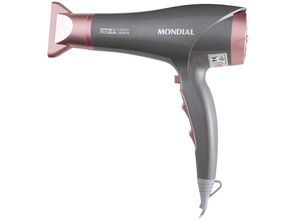 Secador de Cabelo Mondial Keratin Grafite e Rosé - 12