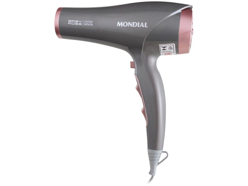 Secador de Cabelo Mondial Keratin Grafite e Rosé - 11