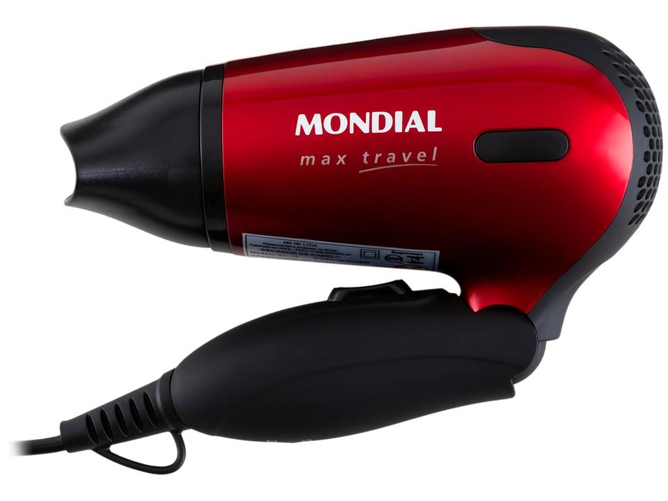 Secador de Cabelo Mondial Max Travel SC-10 Vermelho - 9