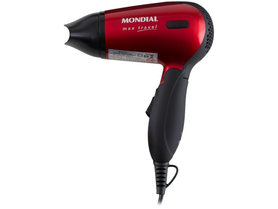 Secador de Cabelo Mondial Max Travel SC-10 Vermelho - 8