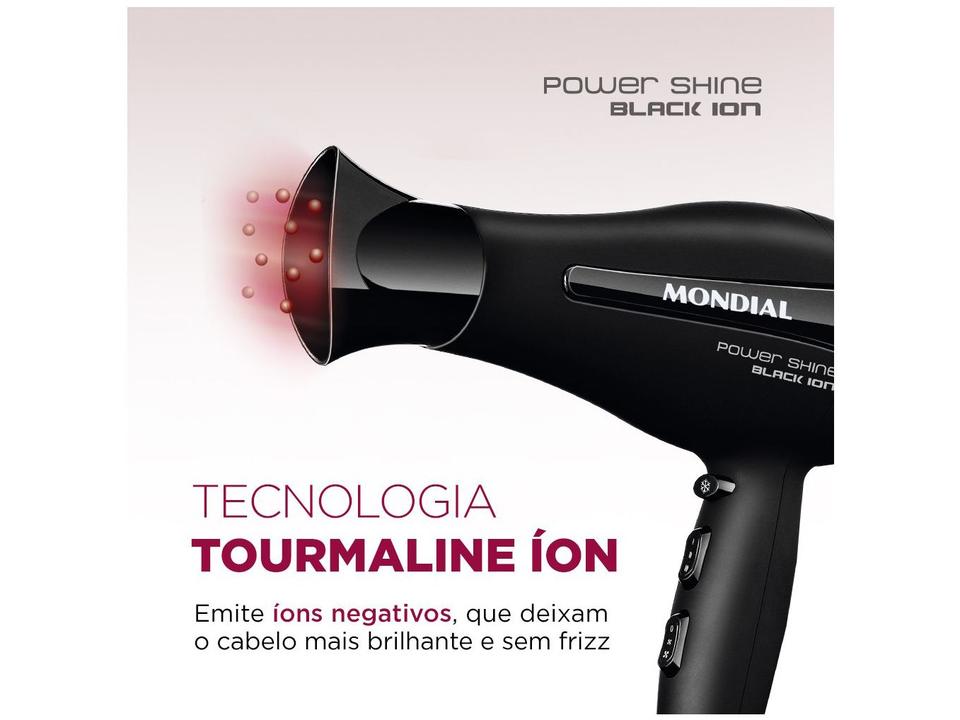 Secador de Cabelo Mondial Power Shine Black - 2