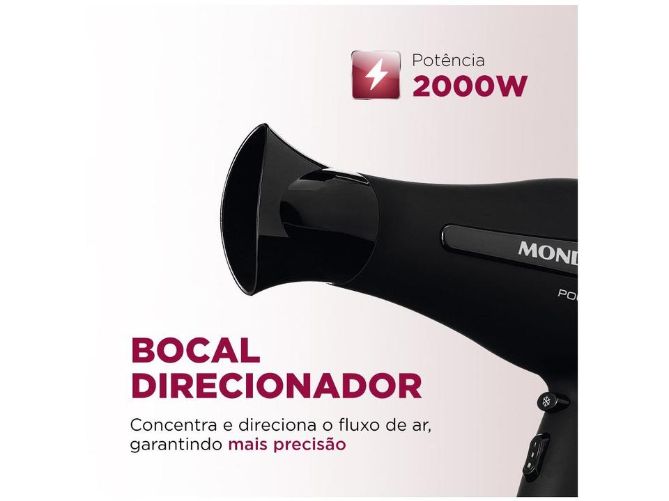 Secador de Cabelo Mondial Power Shine Black - 3