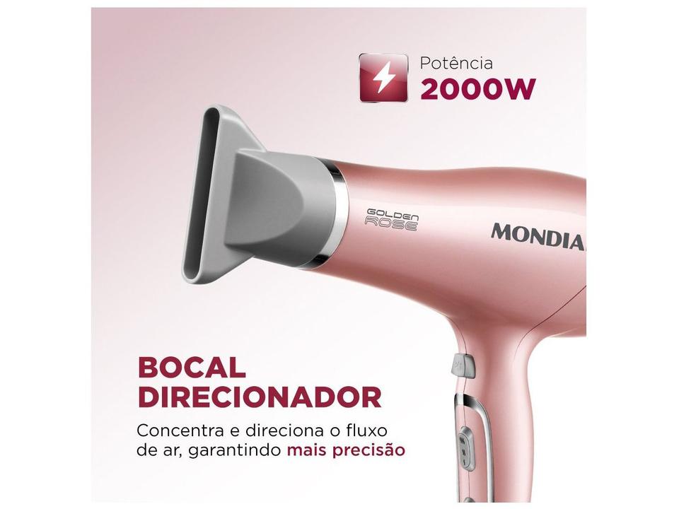 Secador de Cabelo Mondial Tourmaline Ion Golden - 5
