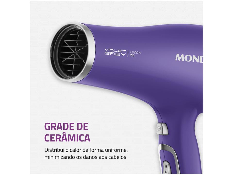 Secador de Cabelo Mondial Tourmaline Íon Lilás - 5