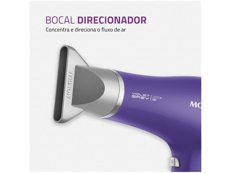 Secador de Cabelo Mondial Tourmaline Íon Lilás - 6