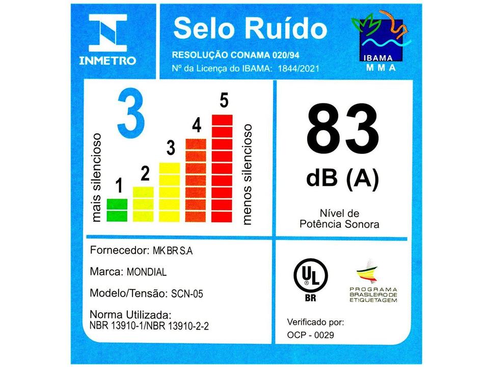 Secador de Cabelo Mondial Tourmaline Íon Lilás - 18