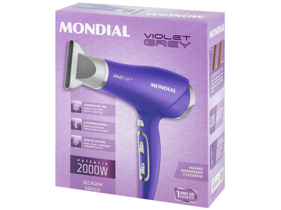 Secador de Cabelo Mondial Tourmaline Íon Lilás - 17