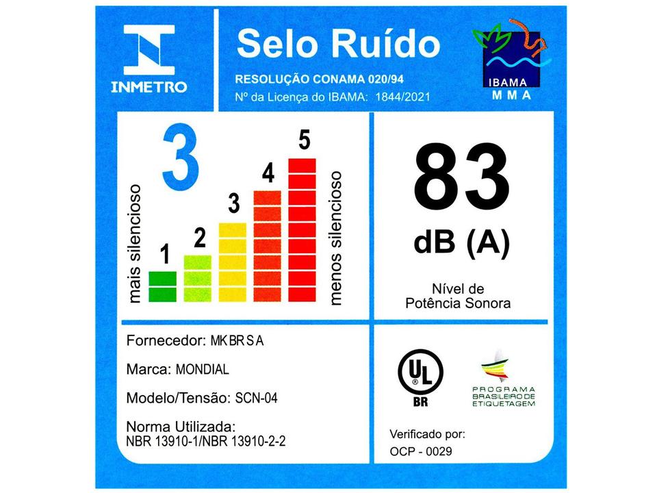 Secador de Cabelo Mondial Tourmaline Íon Preto - 17