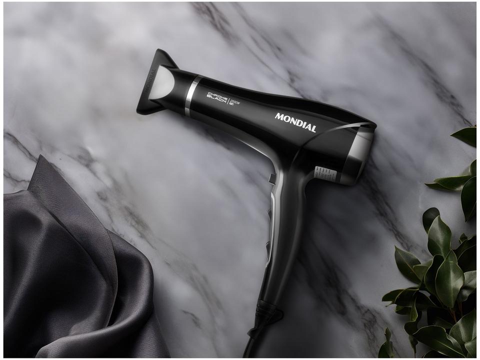 Secador de Cabelo Mondial Tourmaline Íon Preto - 2