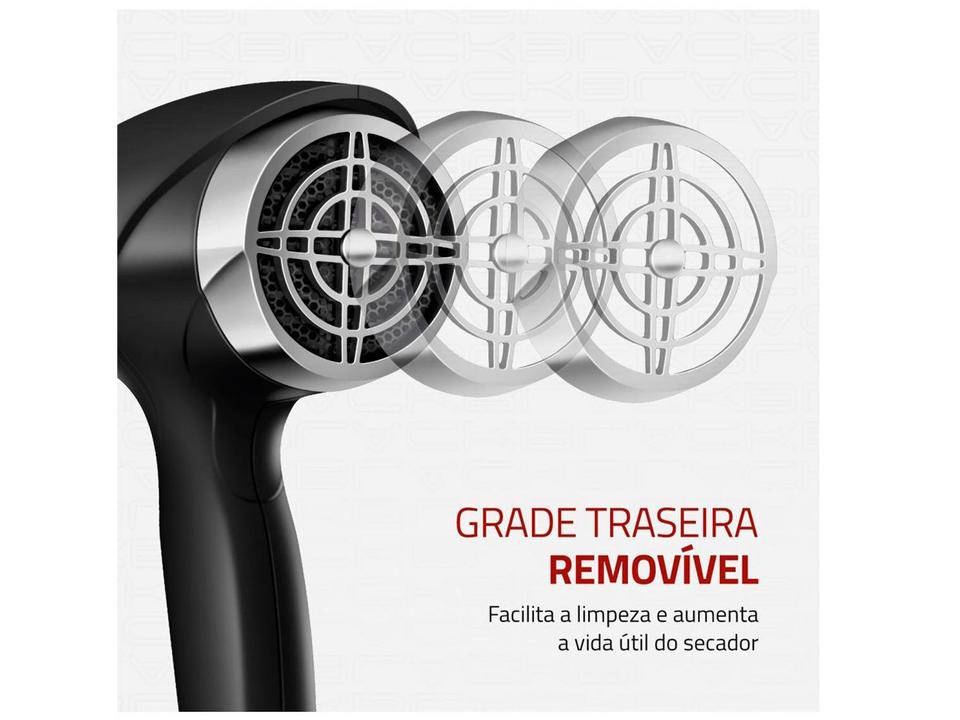 Secador de Cabelo Mondial Tourmaline Íon Preto - 8
