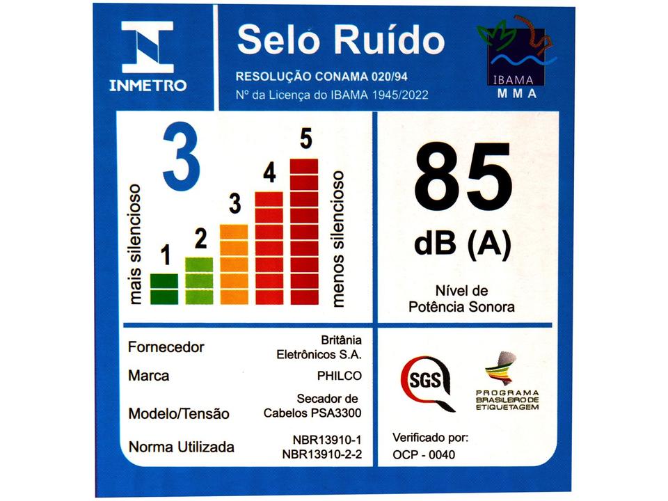 Secador de Cabelo Philco com Íons Tourmaline Cinza e Rosa 2100W 2 Velocidades PSA3300 - 11