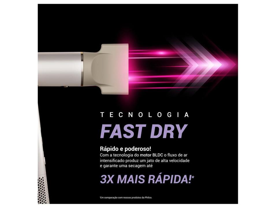 Secador de Cabelo Philco Íon Tourmaline Dourado 1450W 3 Velocidades PSC3500 - 1
