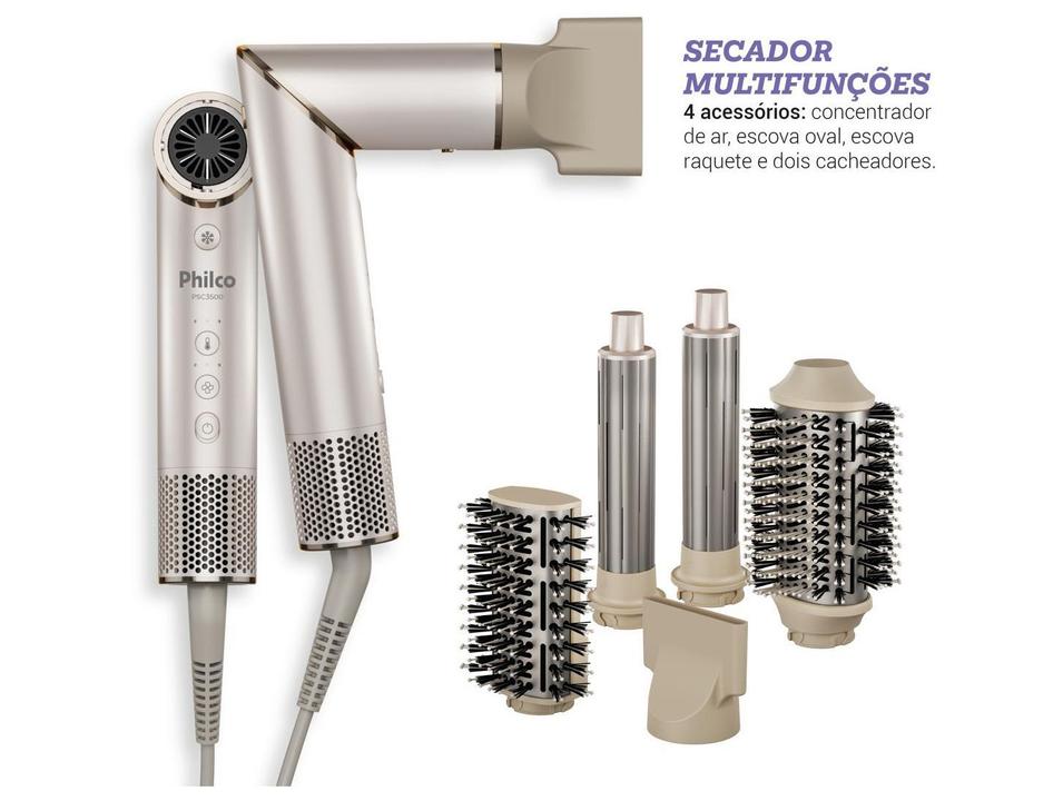 Secador de Cabelo Philco Íon Tourmaline Dourado 1450W 3 Velocidades PSC3500 - 2