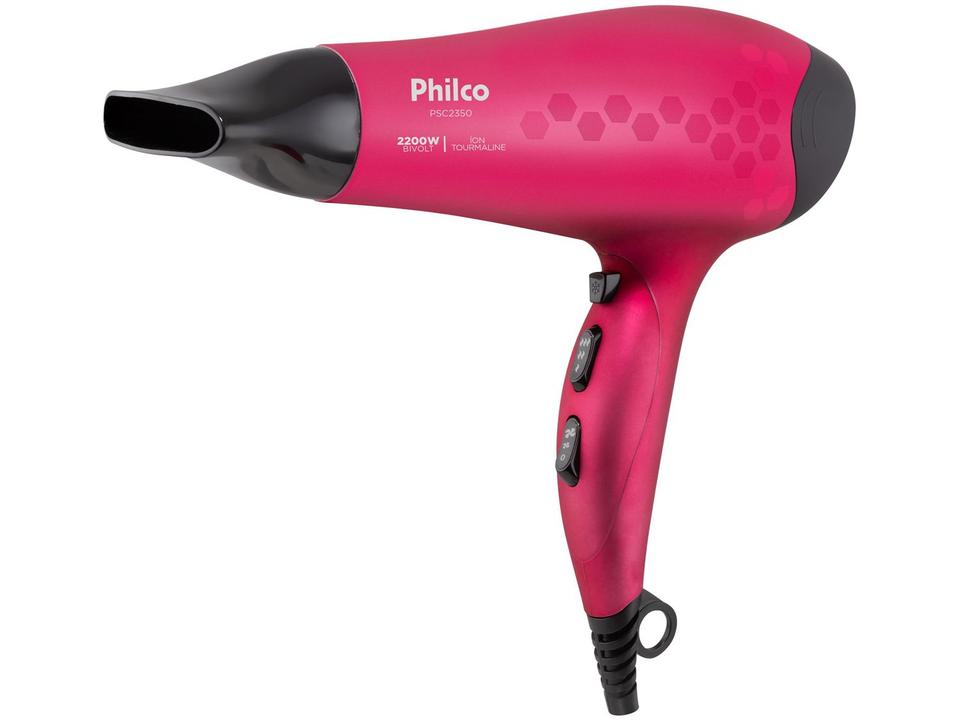 Secador de Cabelo Philco Íons Tourmaline Cherry 2200W 2 Velocidades PSC2350 - 2