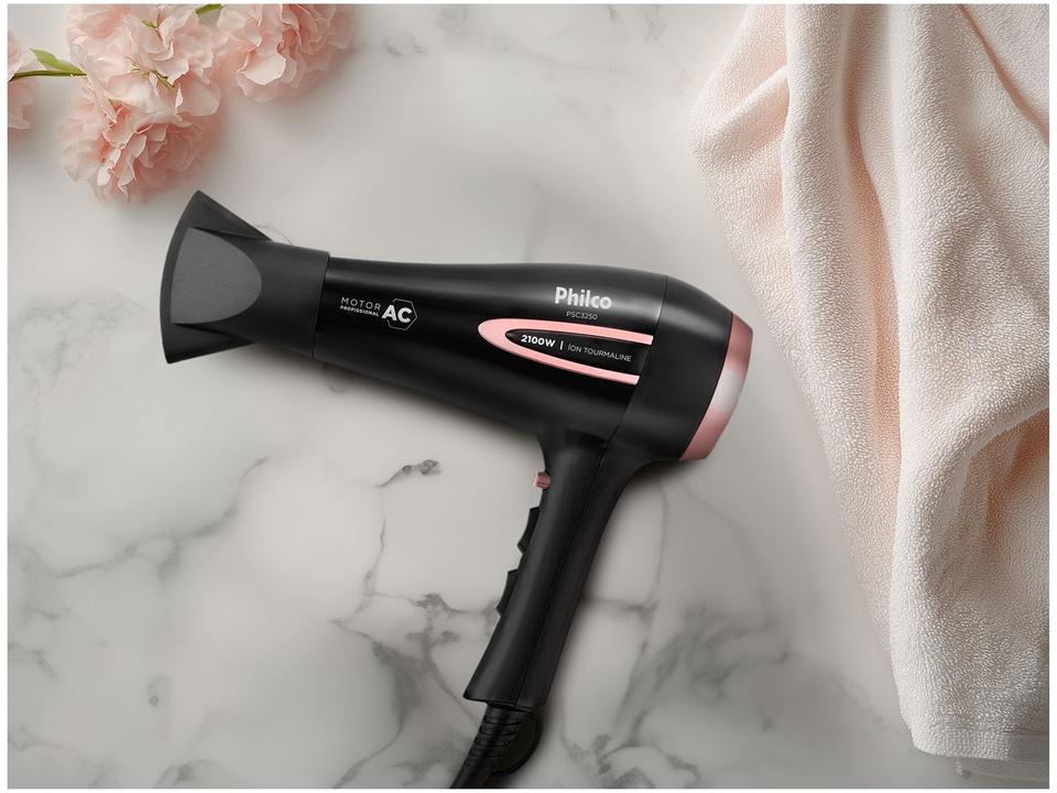 Secador de Cabelo Philco Tourmaline Íon Preto 2100W 2 Velocidades PSA3250 - 1