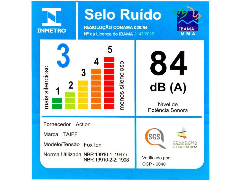 Secador de Cabelo Taiff Fox Íon - 10