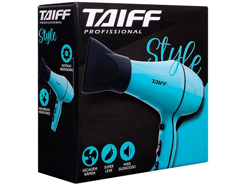 Secador de Cabelo Taiff Style Azul Tiffany 2000W - 2 Velocidades - 110 V - 5