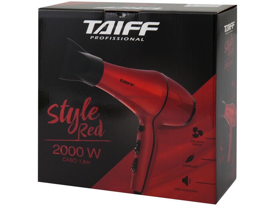Secador de Cabelo Taiff Style Red Vermelho 2000W - 2 Velocidades - 110 V - 11