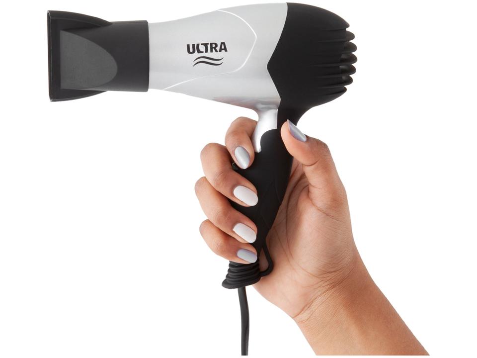 Secador de Cabelo Ultra SC-15 Para Viagens - com Íons 850W 2 Velocidades Cinza e Preto - 12