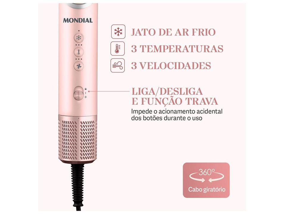 Secador Multifuncional 5 Em 1 Mondial Golden Rosé 1500W SM-01-BLDC-GR - 6