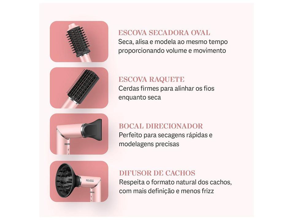 Secador Multifuncional 5 Em 1 Mondial Golden Rosé 1500W SM-01-BLDC-GR - 5