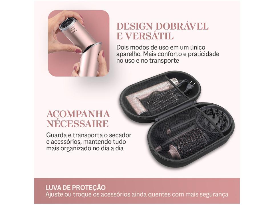 Secador Multifuncional 5 Em 1 Mondial Golden Rosé 1500W SM-01-BLDC-GR - 6