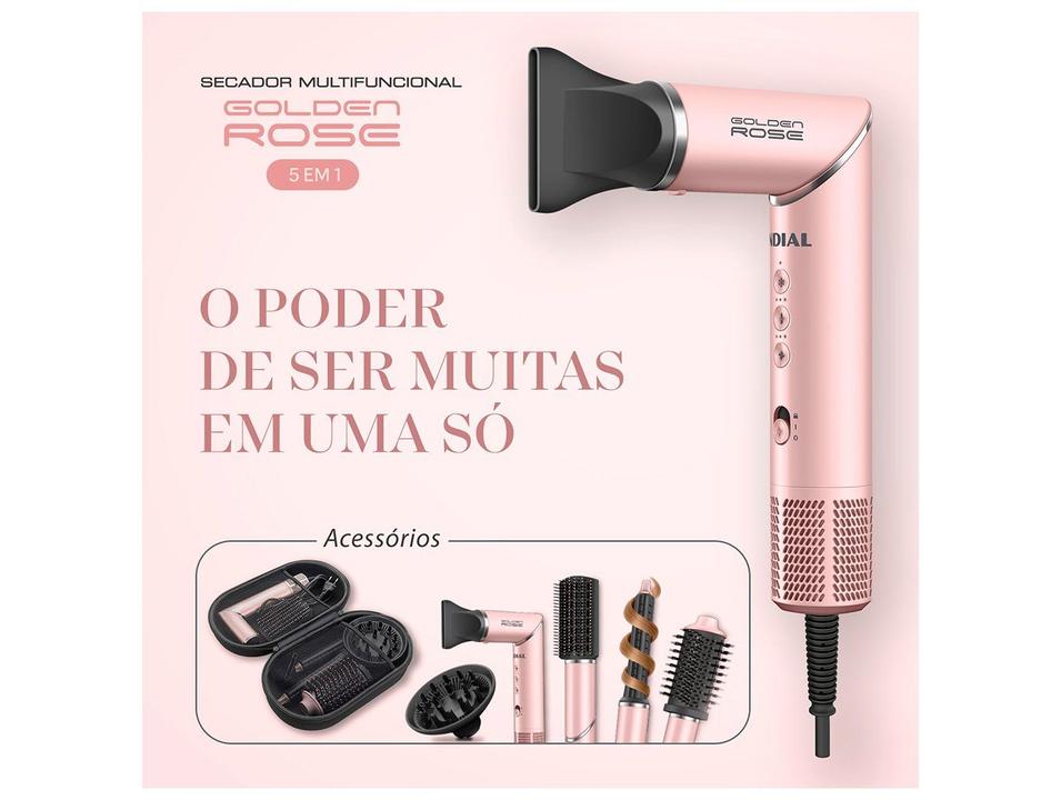 Secador Multifuncional 5 Em 1 Mondial Golden Rosé 1500W SM-01-BLDC-GR - 2