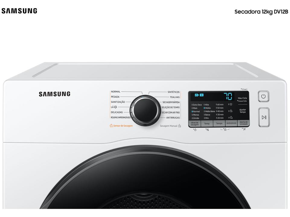 Secadora de Roupas Elétrica Samsung Sensor Dry 12kg DV12B6800EW/AZ - 4
