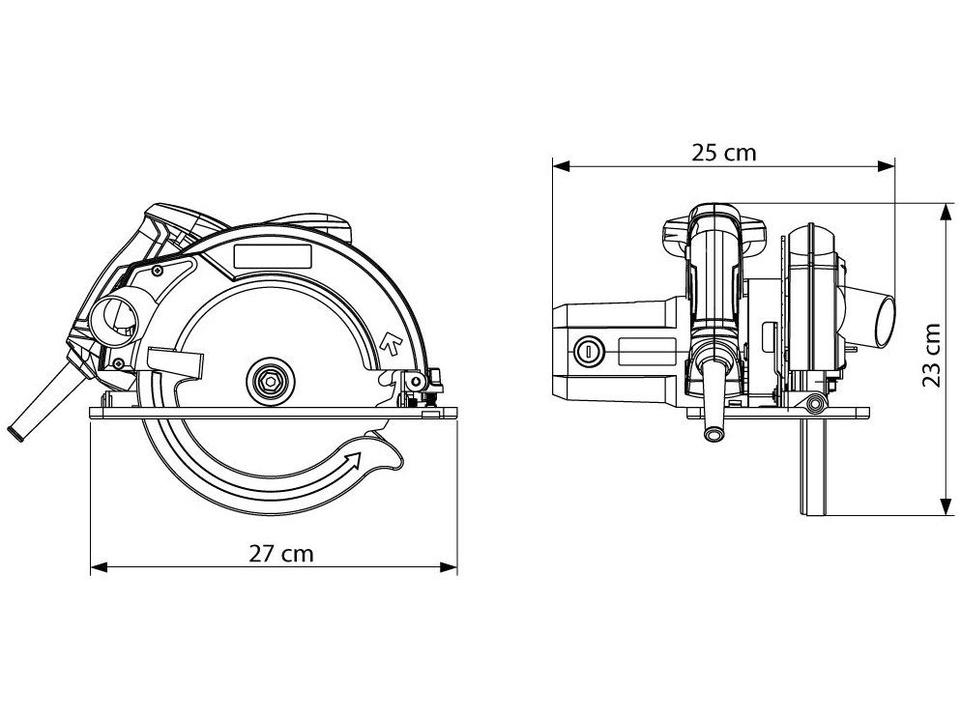 Serra Circular Tramontina Master 42525010 7.1/4" 1400W 5500RPM - 2