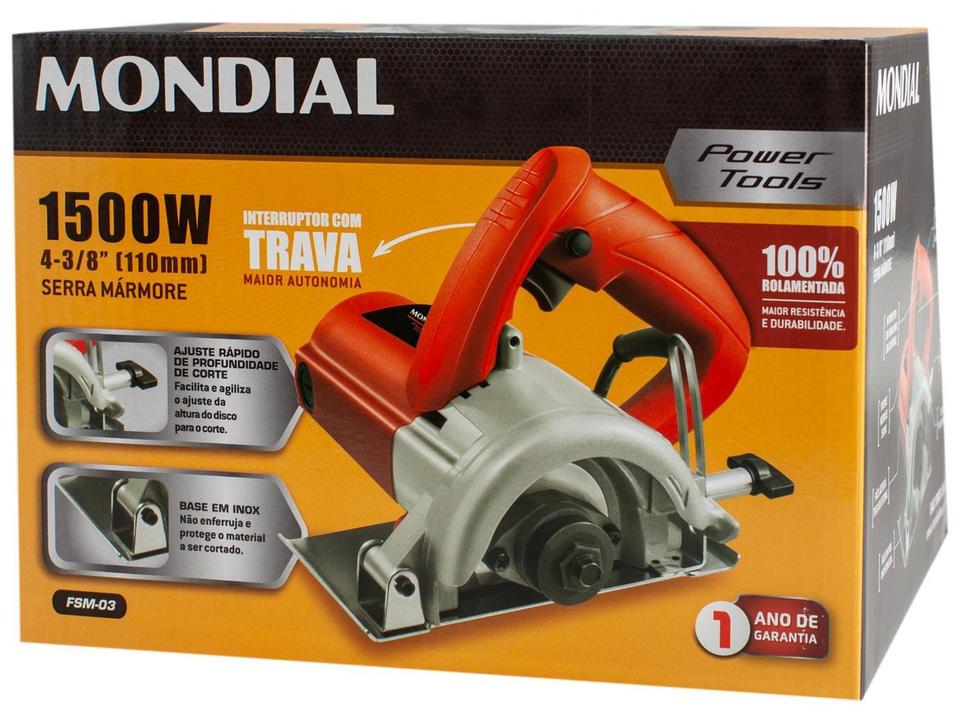 Serra Mármore Elétrica Mondial Power Tools FSM-03 - 14