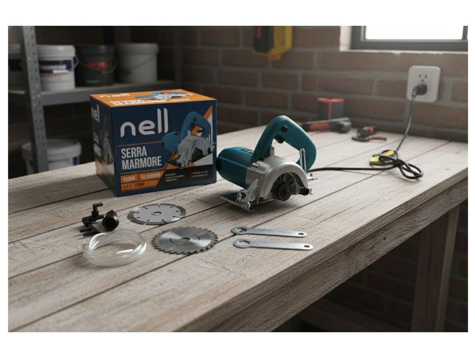 Serra Mármore Elétrica Nell MB-TO037 4 3/8" (110mm) 1300W 12000 RPM 8 Peças - 1