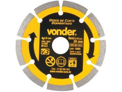 Serra Mármore Elétrica Vonder SMV 1300S 4.3/8" 1300W 13000RPM 4 Peças - 7