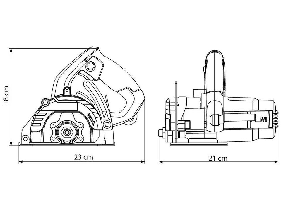 Serra Mármore Tramontina Master 42506010 4.3/8" 1200W 11000RPM - 8
