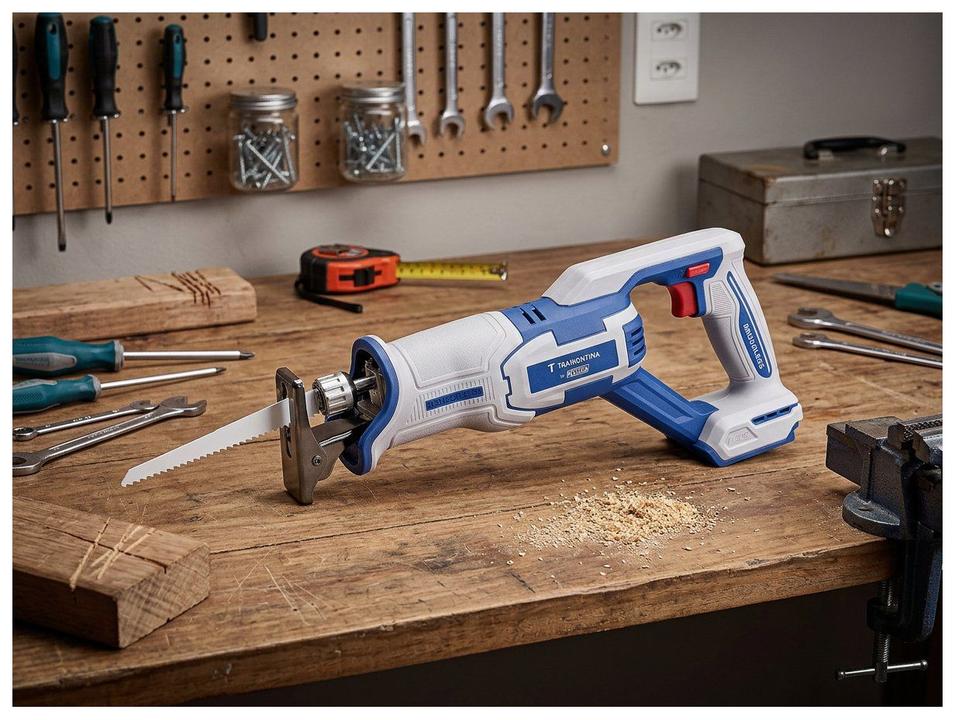 Serra Sabre a Bateria 20V Tramontina by Total 0-2800RPM 3 Peças - 3