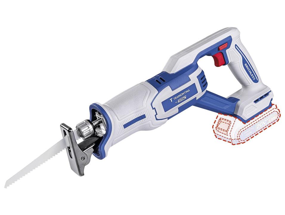 Serra Sabre a Bateria 20V Tramontina by Total 0-2800RPM 3 Peças - 4