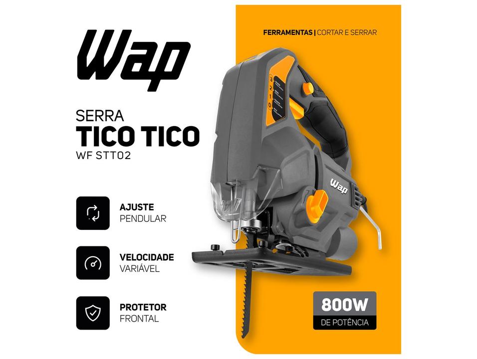 Serra Tico Tico Elétrica Wap STT02 800W 3000GPM 4 Peças - 1