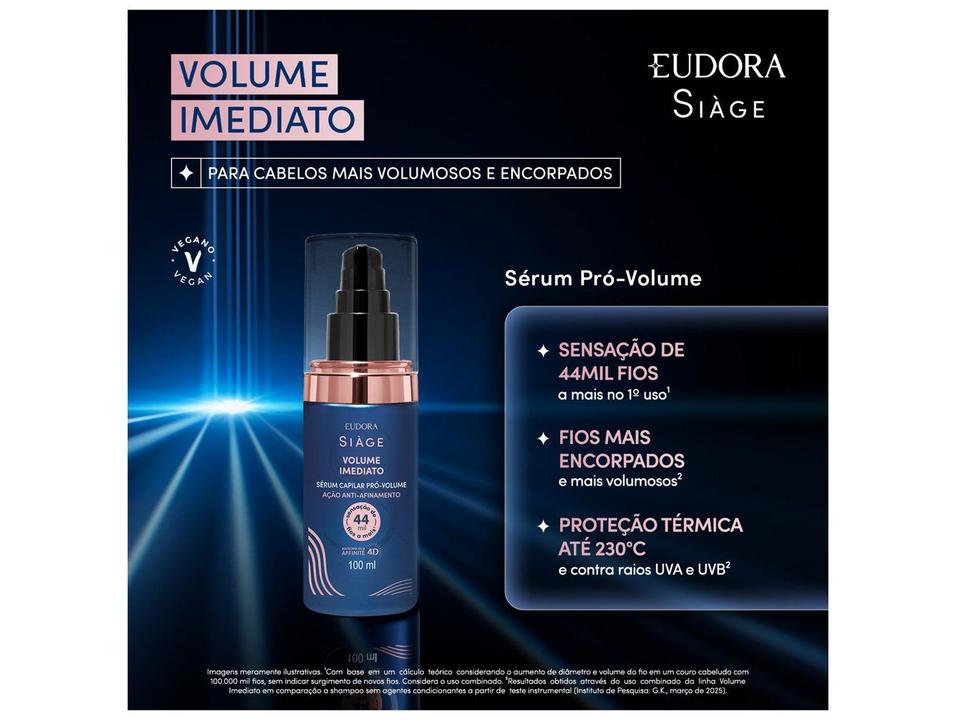 Sérum Capilar Eudora Siàge Volume Imediato 100ml - 2