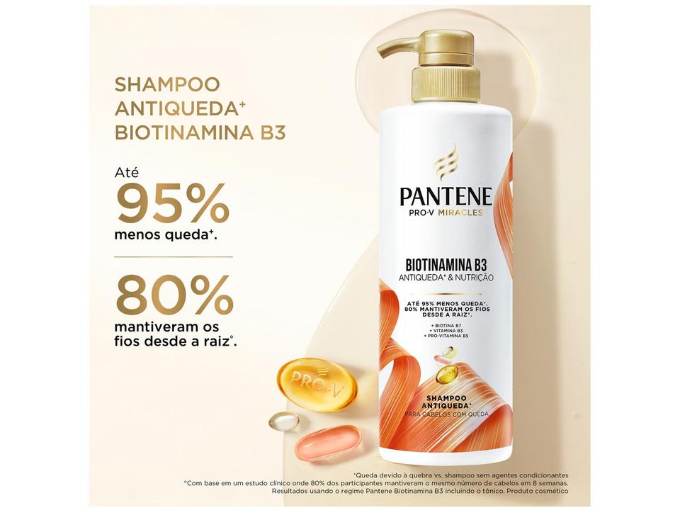 Shampoo Controle de Queda Pantene Pro-V Miracles Biotinamina B3 Antiqueda & Nutrição 510ml - 1