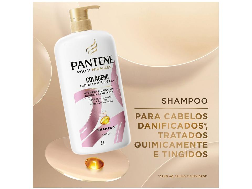 Shampoo de Nutrição Pantene Pro-V Miracles Colágeno Hidrata & Resgata 1L - 1