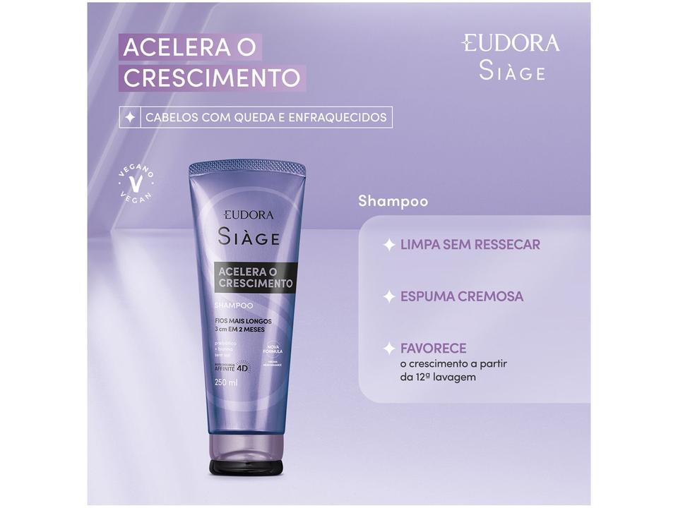 Shampoo Eudora Siàge Acelera o Crescimento 250ml - 1